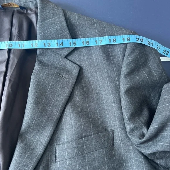 Brooks Brothers 346 Blazer Mens 45R Gray Wool Blend Suit Jacket Coat Set